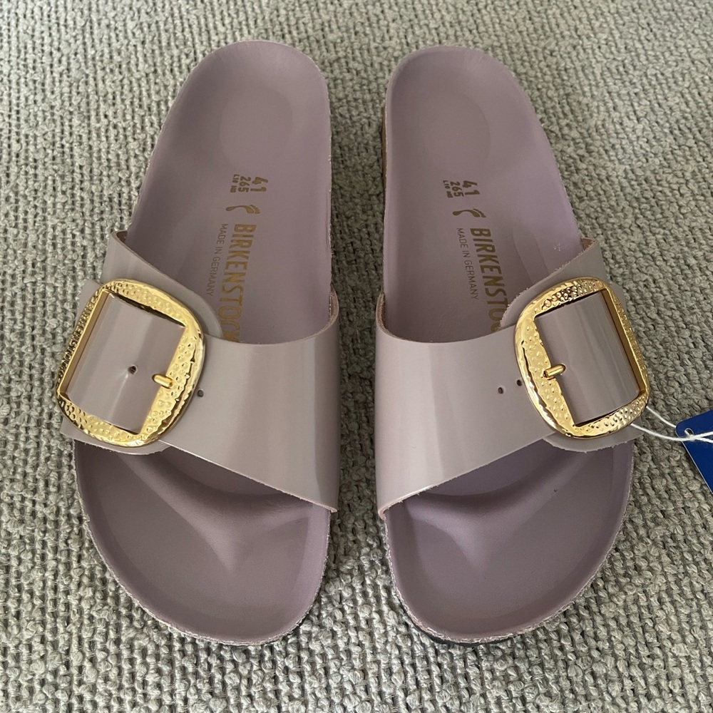 Birkenstock Madrid Gold Buckle Sandals - Picture 6 of 14